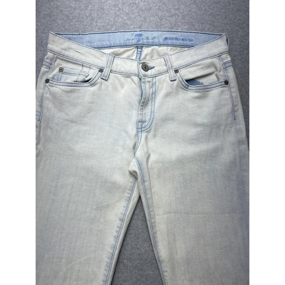 7 For All Mankind Gwenevere Jeans Womens 28 Light Wash Skinny Stretch Denim USA